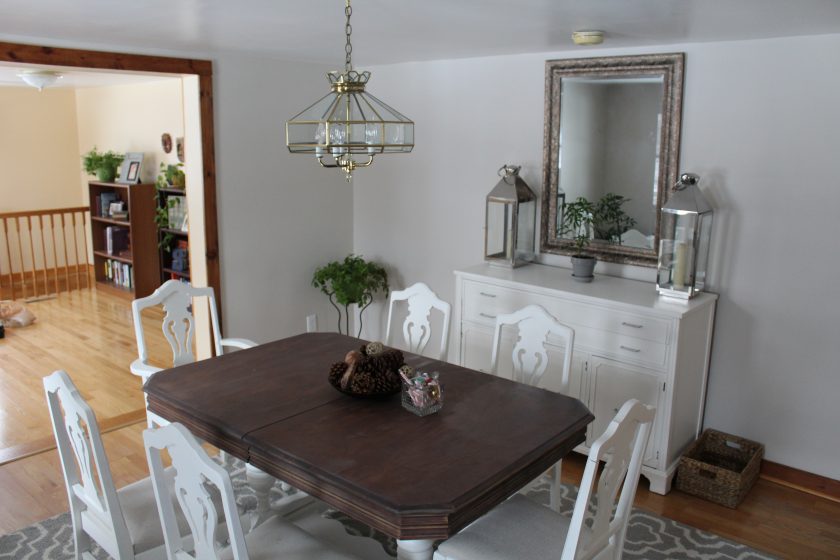 refinishing old dining room set